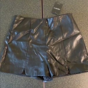 Leather shorts